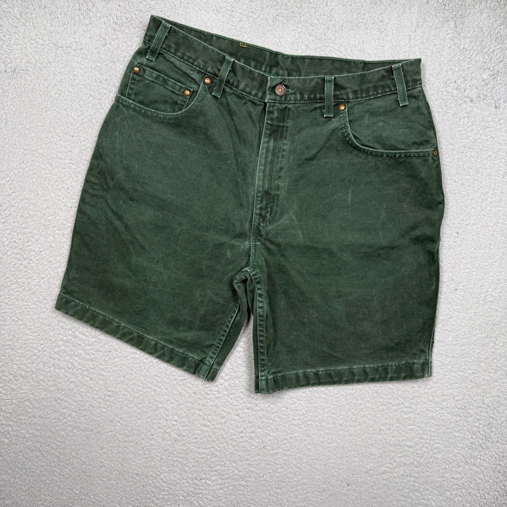 Vintage 90s Levi's 545 Loose Green Shorts